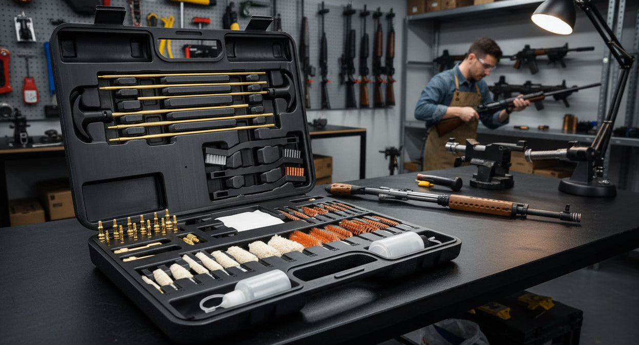 BESTNULE Universal Gun Cleaning Kit for Rifles, Pistols,Handguns, Shotguns, Gun Cleaning Kits for All Guns, Gun Cleaning Supplies with Brass Rods and Portable Case