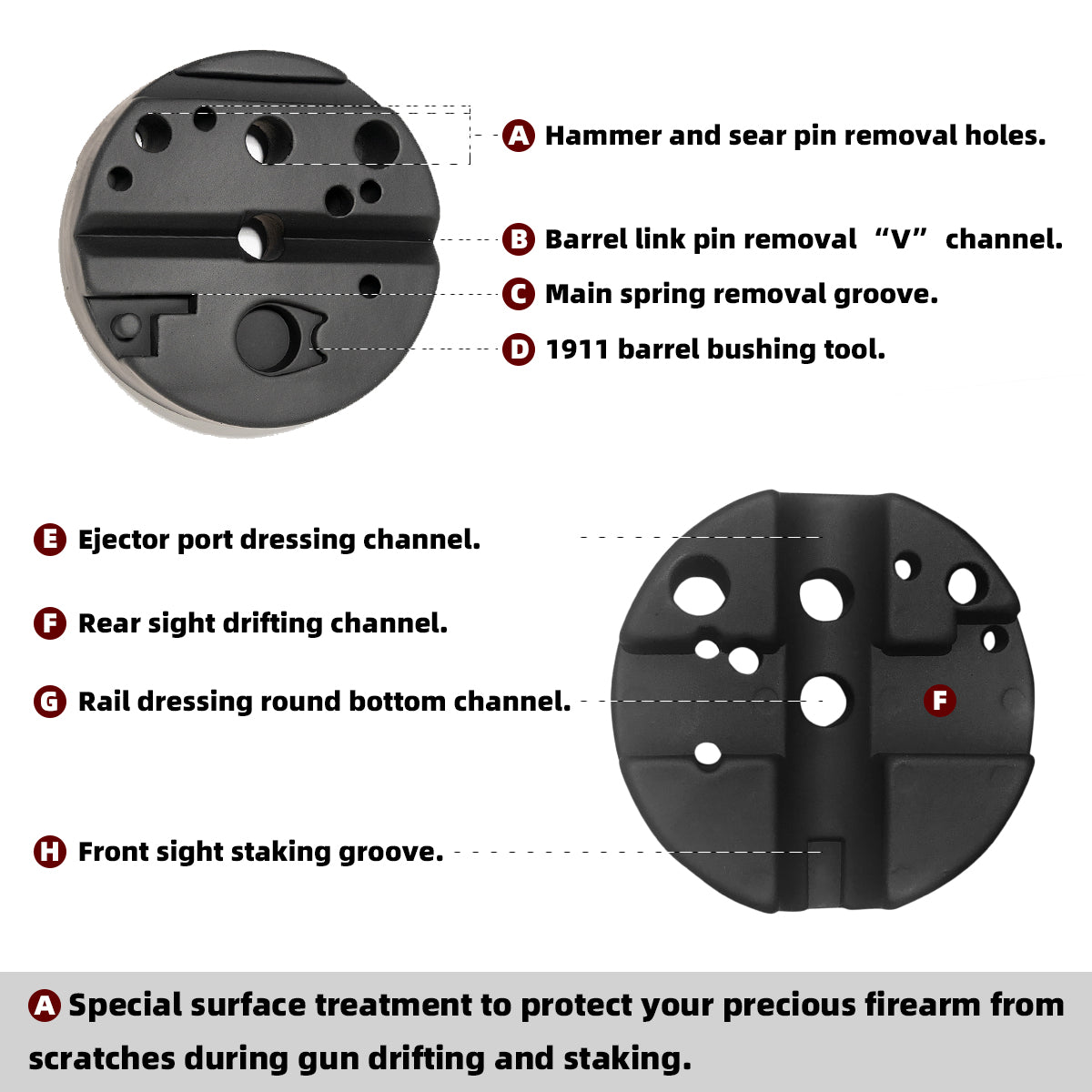 BESTNULE Punch Set, Punch Tools, Roll Pin Punch Set, Made of Solid Material Including Steel Punches and Hammer, Ideal for Maintenance (With Bench Block)