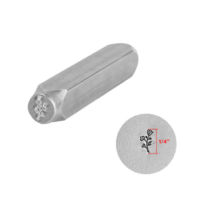 BESTNULE Metal Design Stamps Punch Stamping Tool, Hard Carbon Steel Tools to Stamp or Punch Metal, Jewelry, Clay, Leather, Wood (Flower 1)