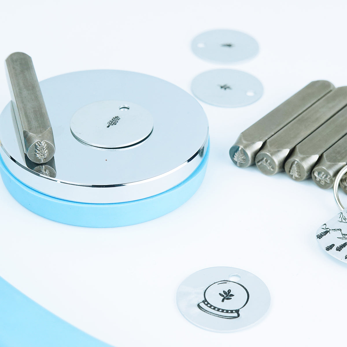 BESTNULE Metal Design Stamps Punch Stamping Tool, Hard Carbon Steel Tools to Stamp or Punch Metal, Jewelry, Clay, Leather, Wood (Mountain Peak 1)