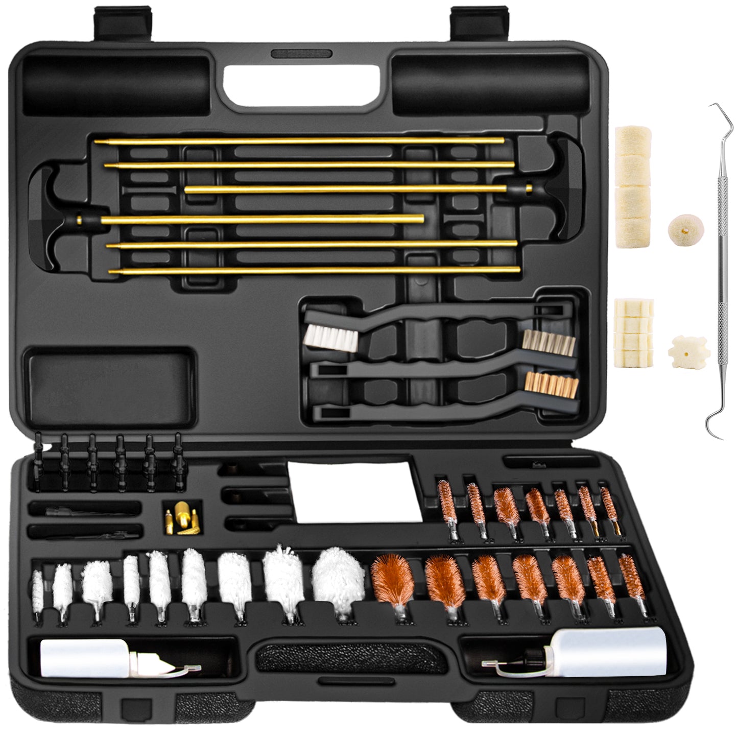 BESTNULE Universal Gun Cleaning Kit for Rifles, Pistols,Handguns, Shotguns, Gun Cleaning Kits for All Guns, Gun Cleaning Supplies with Brass Rods and Portable Case