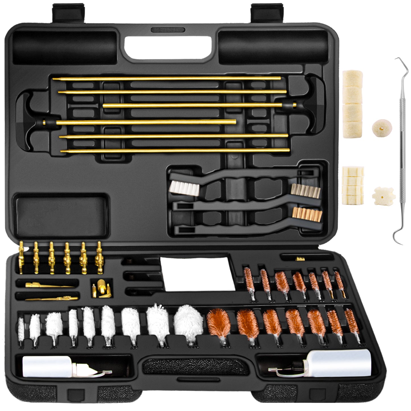 BESTNULE Universal Gun Cleaning Kit for Rifles, Pistols,Handguns, Shotguns, Gun Cleaning Kits for All Guns, Gun Cleaning Supplies with Brass Rods and Portable Case