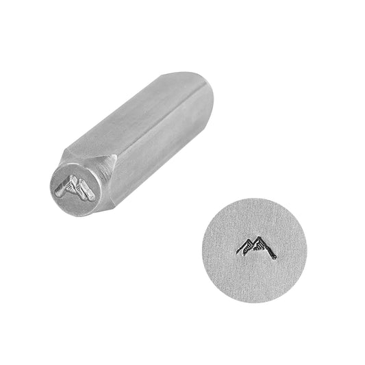 BESTNULE Metal Design Stamps Punch Stamping Tool, Hard Carbon Steel Tools to Stamp or Punch Metal, Jewelry, Clay, Leather, Wood (Mountain Peak 1)