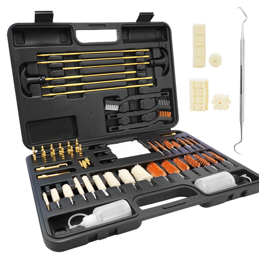 BESTNULE Universal Gun Cleaning Kit for Rifles, Pistols,Handguns, Shotguns, Gun Cleaning Kits for All Guns, Gun Cleaning Supplies with Brass Rods and Portable Case