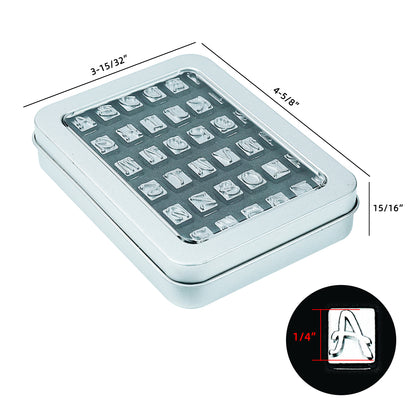 BESTNULE 37pcs Leather Stamps, Leather Stamping Kit, Leathercraft Stamping Tool Set, 26PCS Capital Letter Leather Stamps 6mm + 10pcs Number Stamps 6mm + 1 Stamping Handle for Leather Craft