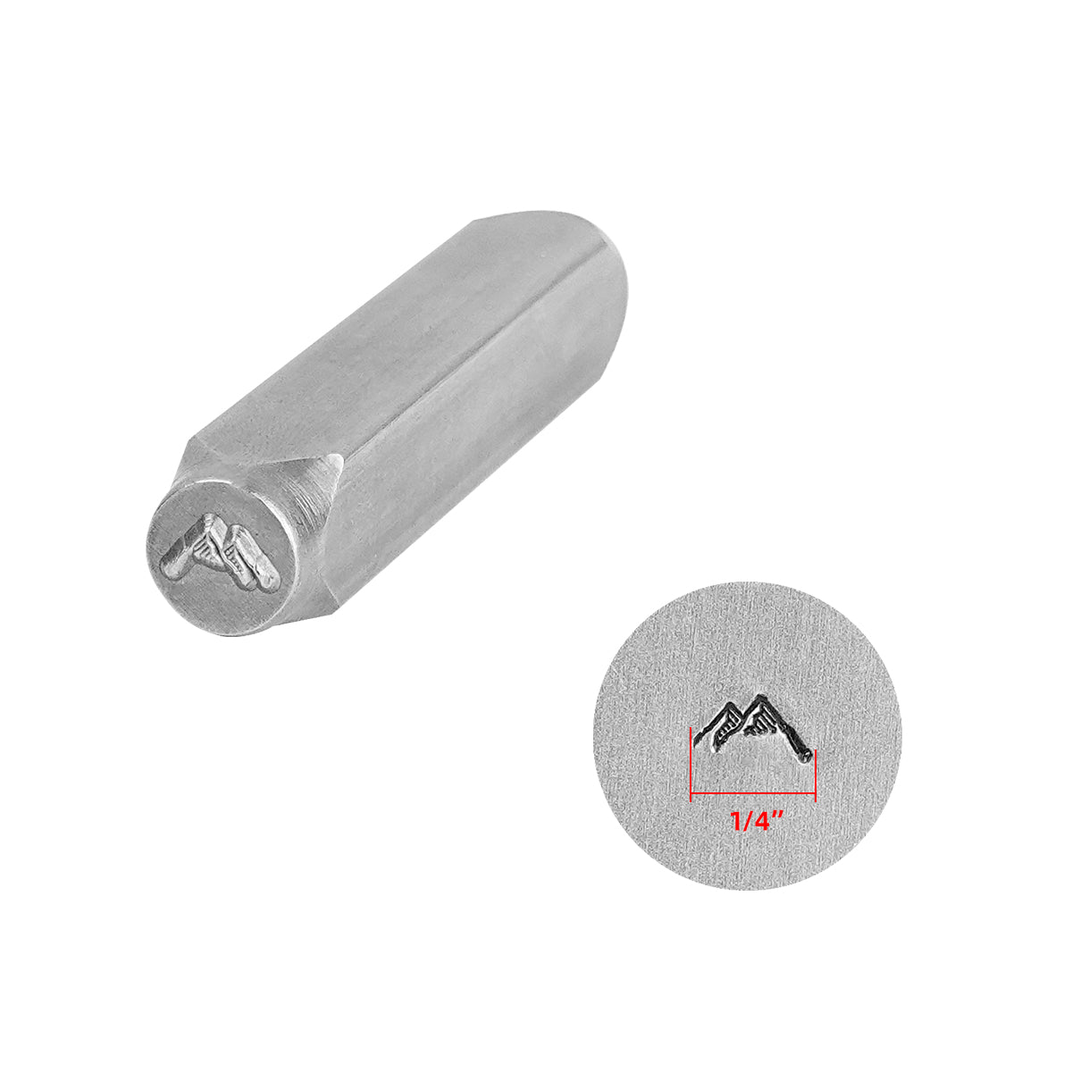 BESTNULE Metal Design Stamps Punch Stamping Tool, Hard Carbon Steel Tools to Stamp or Punch Metal, Jewelry, Clay, Leather, Wood (Mountain Peak 1)
