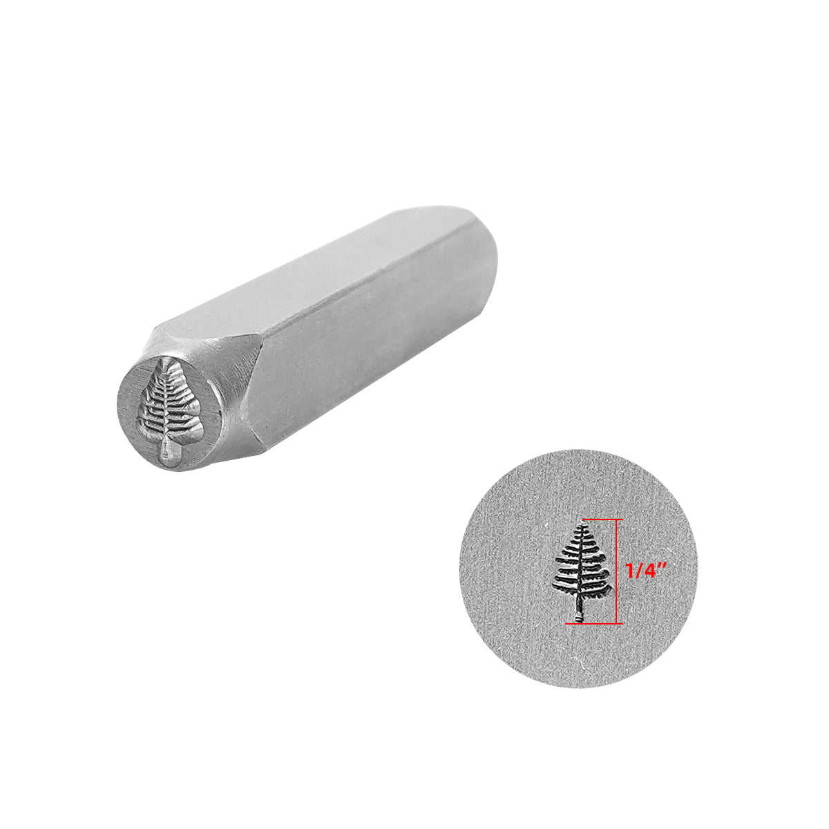 BESTNULE Metal Design Stamps Punch Stamping Tool, Hard Carbon Steel Tools to Stamp or Punch Metal, Jewelry, Clay, Leather, Wood (Tree 1)