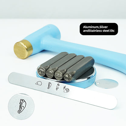 BESTNULE 4pcs Metal Design Stamps Punch Stamping Tool, Hard Carbon Steel Tools to Stamp or Punch Metal, Jewelry, Clay, Leather, Wood (Forest Animals 2)