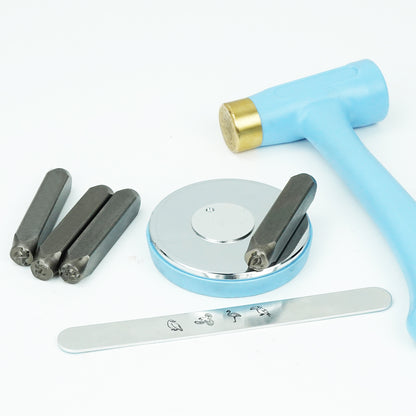 BESTNULE 4pcs Metal Design Stamps Punch Stamping Tool, Hard Carbon Steel Tools to Stamp or Punch Metal, Jewelry, Clay, Leather, Wood (Forest Animals 1)