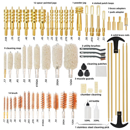 BESTNULE Universal Gun Cleaning Kit for Rifles, Pistols,Handguns, Shotguns, Gun Cleaning Kits for All Guns, Gun Cleaning Supplies with Brass Rods and Portable Case