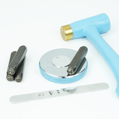 BESTNULE 4pcs Metal Design Stamps Punch Stamping Tool, Hard Carbon Steel Tools to Stamp or Punch Metal, Jewelry, Clay, Leather, Wood (Forest Animals 2)