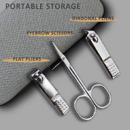 BESTNULE Stainless Steel Nail Clippers  Manicure set Professional nail clipper Kit Cleaning Grooming Nail Tools Kit