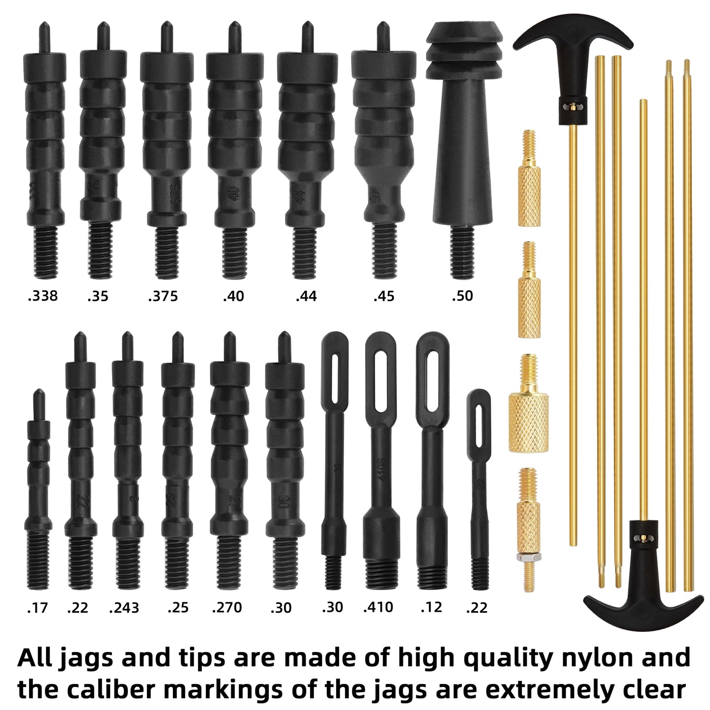 BESTNULE Universal Gun Cleaning Kit for Rifles, Pistols,Handguns, Shotguns, Gun Cleaning Kits for All Guns, Gun Cleaning Supplies with Brass Rods and Portable Case