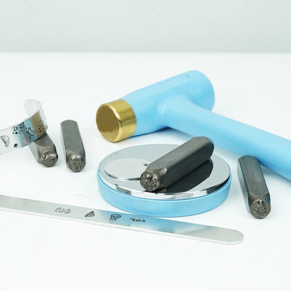 BESTNULE 4pcs Metal Design Stamps Punch Stamping Tool, Hard Carbon Steel Tools to Stamp or Punch Metal, Jewelry, Clay, Leather, Wood (Marine Life)