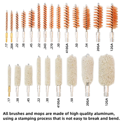 BESTNULE Universal Gun Cleaning Kit for Rifles, Pistols,Handguns, Shotguns, Gun Cleaning Kits for All Guns, Gun Cleaning Supplies with Brass Rods and Portable Case