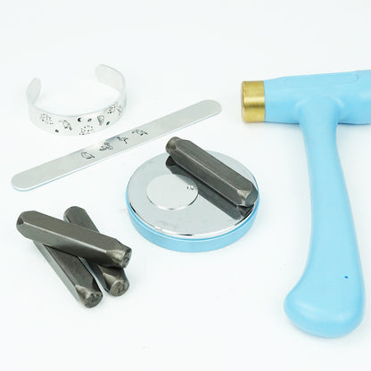 BESTNULE 4pcs Metal Design Stamps Punch Stamping Tool, Hard Carbon Steel Tools to Stamp or Punch Metal, Jewelry, Clay, Leather, Wood (Forest Animals 1)