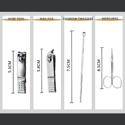 BESTNULE Stainless Steel Nail Clippers  Manicure set Professional nail clipper Kit Cleaning Grooming Nail Tools Kit