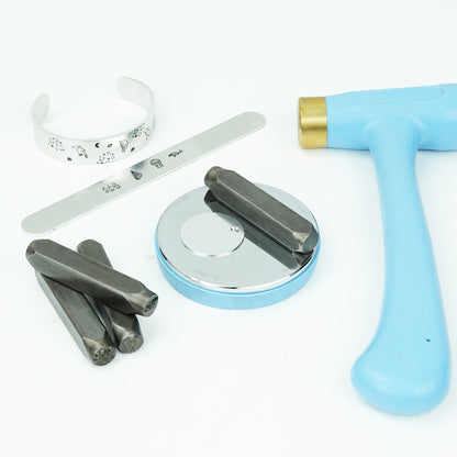 BESTNULE 4pcs Metal Design Stamps Punch Stamping Tool, Hard Carbon Steel Tools to Stamp or Punch Metal, Jewelry, Clay, Leather, Wood (Marine Life)