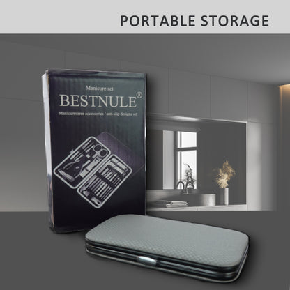 BESTNULE Stainless Steel Nail Clippers  Manicure set Professional nail clipper Kit Cleaning Grooming Nail Tools Kit