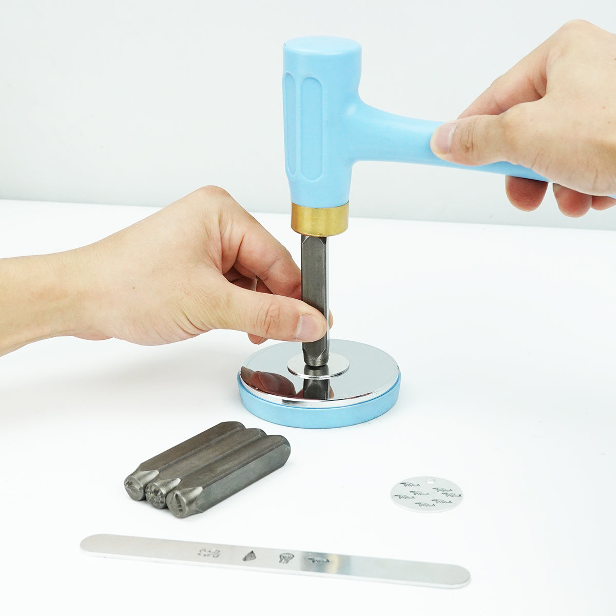 BESTNULE 4pcs Metal Design Stamps Punch Stamping Tool, Hard Carbon Steel Tools to Stamp or Punch Metal, Jewelry, Clay, Leather, Wood (Forest Animals 3)