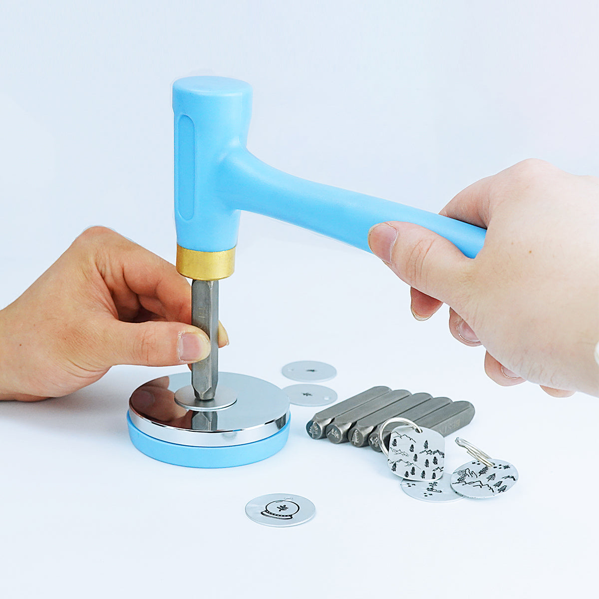 BESTNULE Metal Design Stamps Punch Stamping Tool, Hard Carbon Steel Tools to Stamp or Punch Metal, Jewelry, Clay, Leather, Wood (Flower 1)