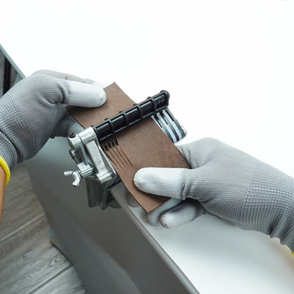 BESTNULE Leather Table Top Lace Cutter for Fringe Braiding Strip Belts and Laces (Come with 10 Blades)