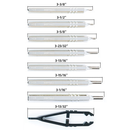 BESTNULE 8 Piece Punch Set, Punch Set, Roll Pin Punch Set, Punch Tools with 1 Metal Tweezers, Made of Solid Material Including Steel Punch and Tweezer, Ideal for Machinery Maintenance
