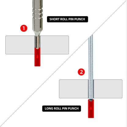 BESTNULE 8 Piece Punch Set, Punch Set, Roll Pin Punch Set, Punch Tools with 1 Metal Tweezers, Made of Solid Material Including Steel Punch and Tweezer, Ideal for Machinery Maintenance