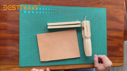 BESTNULE Leather Tools, Leather Strip and Strap Cutter, Leather Cutting Tool, Leather Cutter Adjustable with Blades